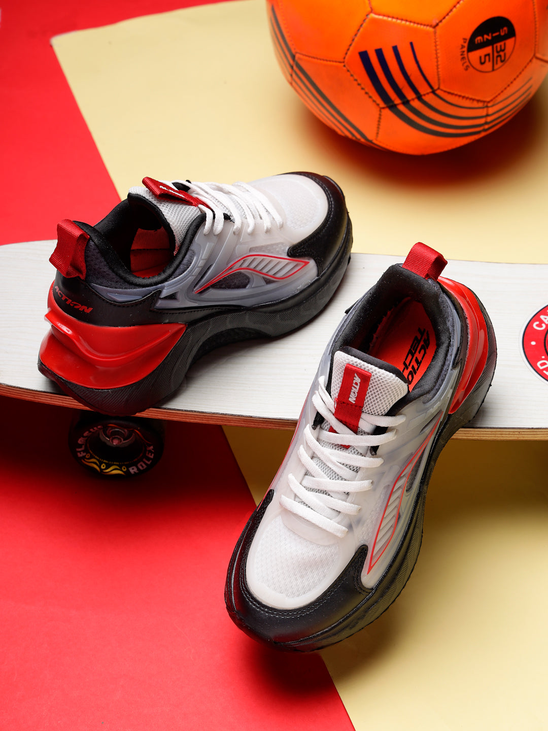 WHITE-BLACK-RED