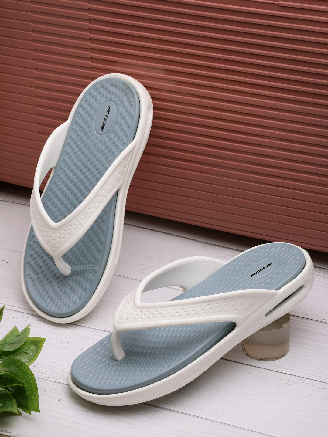 Action COOL-1009-BLACK-DARK-GREY Men Daily Wear Flip Flops