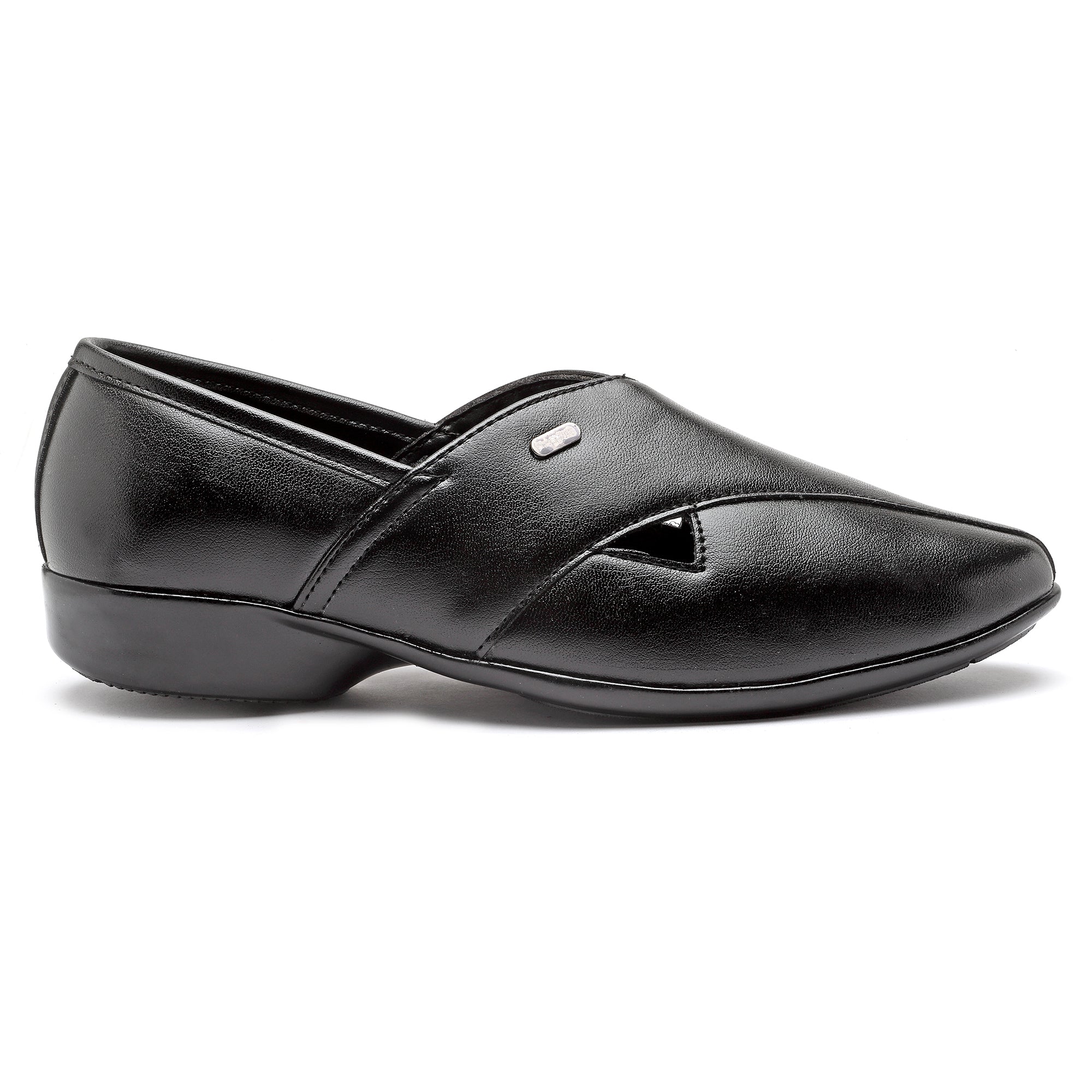 Action D-502-BLACK Men Ethnic Shoes