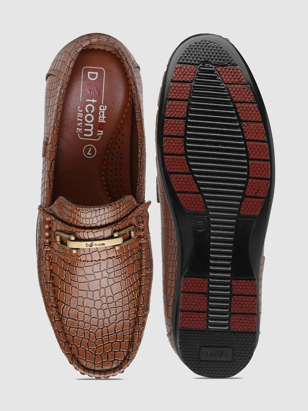 Dotcom DRIVE 132 Comfortable Stylish Snake Print Casual Loafers For Men