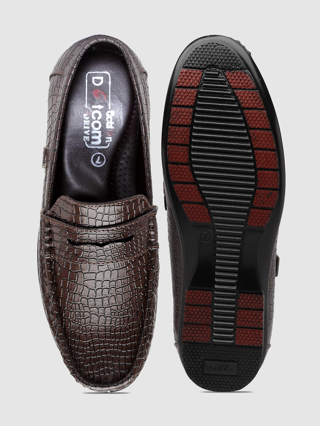 Dotcom DRIVE 132 Comfortable Stylish Snake Print Casual Loafers For Men