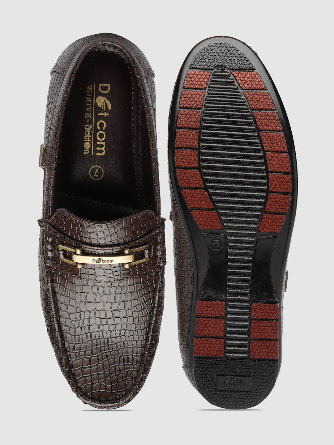 Dotcom DRIVE 133 Comfortable Stylish Snake Print Casual Loafers For Men