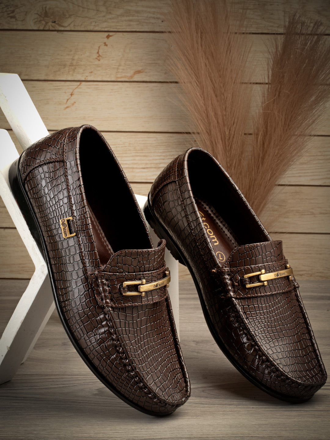 Dotcom DRIVE 133 Comfortable Stylish Snake Print Casual Loafers For Men