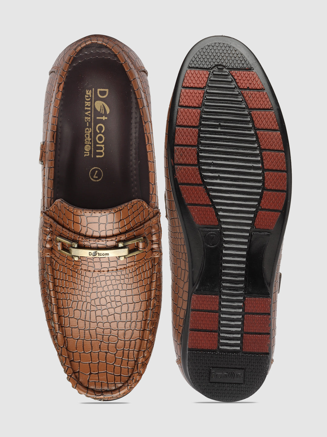 Dotcom DRIVE 133 Comfortable Stylish Snake Print Casual Loafers For Men